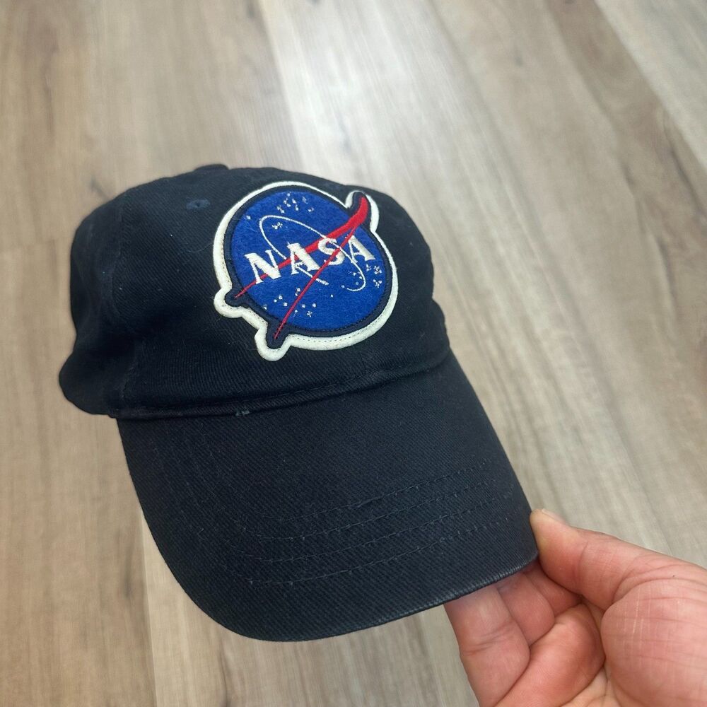 VTG Red Canoe NASA Black Faded Adjustable Baseball Cap